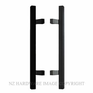 WINDSOR 7064 BLK 450MM PULL 25MM SQUARE PAIR MATT BLACK