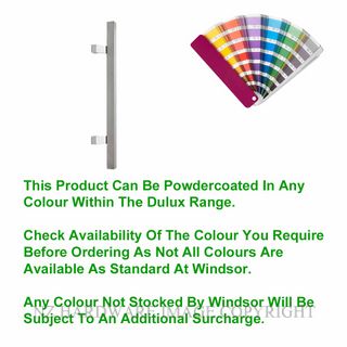 WINDSOR 7064 RF PC 450MM PULL 25MM SQUARE SINGLE POWDERCOAT