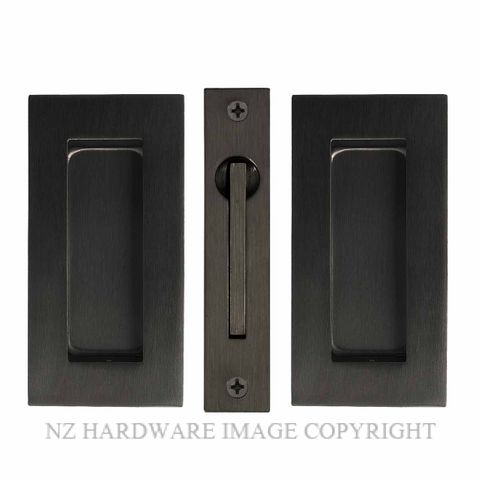 WINDSOR 5261 BLK SQUARE SLIDING DOOR FLUSHPULL KIT MATT BLACK