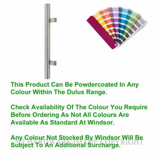 WINDSOR 7027 RF PC PULL HANDLE 450MM OFFSET SINGLE POWDERCOAT