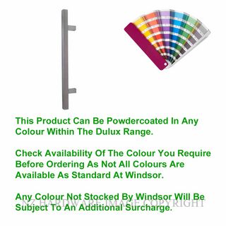 WINDSOR 7055-FF PC 600MM PULL 25MM SQUARE SINGLE POWDERCOAT
