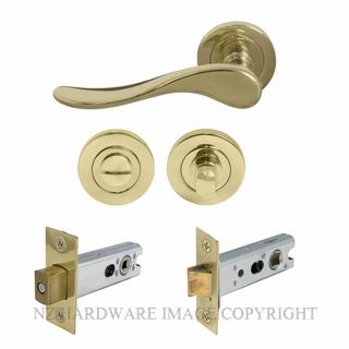 WINDSOR 8241 PB HAVEN 52MM PRIVACY SET ROUND ROSE POLISHED BRASS