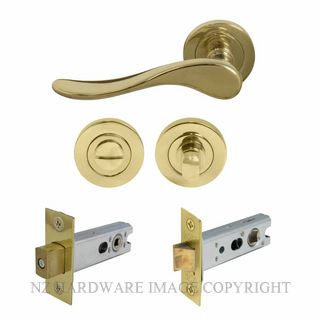 WINDSOR 8241 UB HAVEN 52MM PRIVACY SET ROUND ROSE UNLACQUERED BRASS