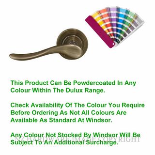 WINDSOR 8196 PC HAVEN 64MM HANDLE SET LARGE ROUND ROSE POWDERCOAT