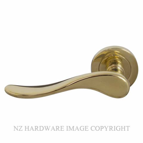 WINDSOR 8167 - 8243 UB HAVEN LEVER ON ROSE UNLACQUERED BRASS