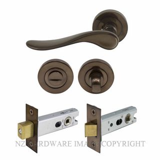 WINDSOR 8241 AB HAVEN 52MM PRIVACY SET ROUND ROSE ANTIQUE BRONZE