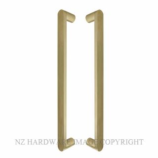 POA WINDSOR 8336 PB KEPLER PULL HANDLE PAIR 400MM OA POLISHED BRASS-LACQUERED
