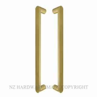 POA WINDSOR 8336 UB KEPLER PULL HANDLE PAIR 400MM OA UNLACQUERED BRASS