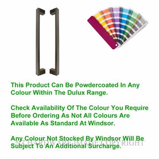 POA WINDSOR 8341 PC TASMAN PULL HANDLE PAIR 400MM OA POWDER COAT