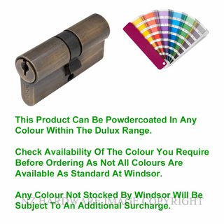 WINDSOR 1121 - 1147 PC EURO DOUBLE KEYED CYLINDERS POWDERCOAT