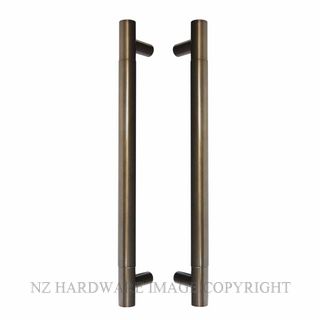 POA WINDSOR 8331 AB MILFORD PULL HANDLE PAIR 400MM OA ANTIQUE BRONZE