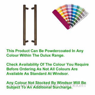 POA WINDSOR 8331 PC MILFORD PULL HANDLE PAIR 400MM OA POWDER COAT