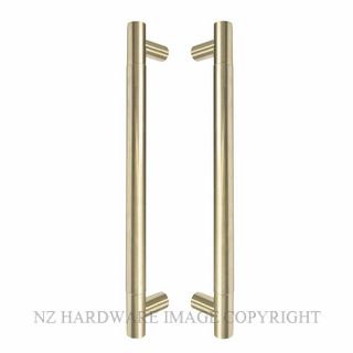 POA WINDSOR 8331 USB MILFORD PULL HANDLE PAIR 400MM OA UNLACQUERED SATIN BRASS