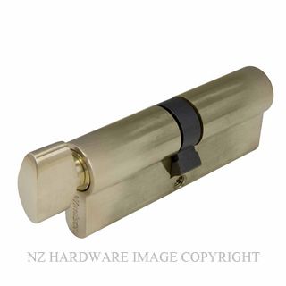 WINDSOR 1223 USB 80MM EURO CYLINDER - KEY/TURN UNLACQUERED SATIN BRASS