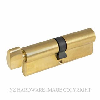 WINDSOR 1225 USB 90MM EURO CYLINDER - KEY/TURN UNLACQUERED SATIN BRASS