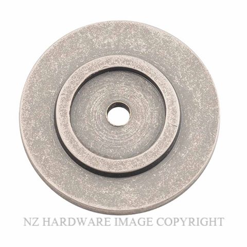 TRADCO 6439 - 6441 CABINET KNOB BACKPLATES RUMBLED NICKEL