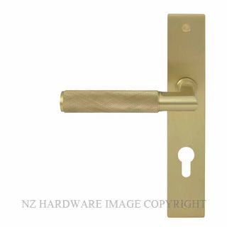 WINDSOR 8413 E85 MSB NIDO LUMINA DIAMOND KNURL LEVER ON E85 PLATE SET MATT SATIN BRASS