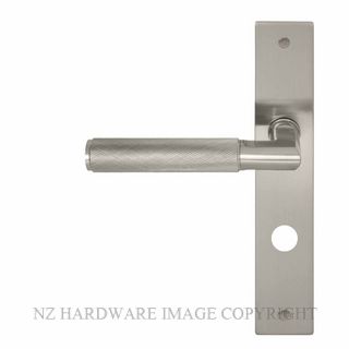 WINDSOR 8413 P85 BN NIDO LUMINA DIAMOND KNURL LEVER ON PRIVACY PLATE SET BRUSHED NICKEL