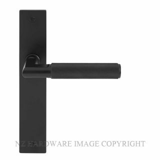 WINDSOR 8413LD BLK NIDO LUMINA DIAMOND KNURL LH DUMMY LEVER ON PLATE SET MATT BLACK