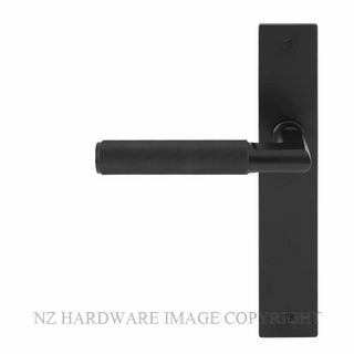 WINDSOR 8413 - 8476 BLK LUMINA DIAMOND KNURL LEVER ON PLATE MATT BLACK