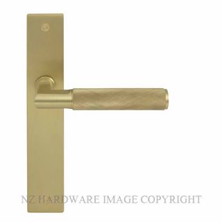 WINDSOR 8413LD MSB NIDO LUMINA DIAMOND KNURL LH DUMMY LEVER ON PLATE SET MATT SATIN BRASS