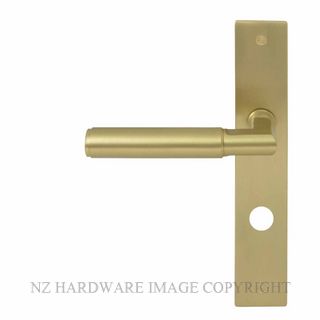 WINDSOR 8403 P85 MSB NIDO LUMINA PLAIN LEVER ON PRIVACY PLATE SET MATT SATIN BRASS