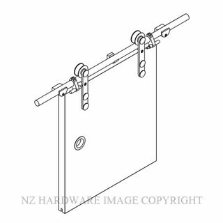 BRIO ORF100 OPEN ROUND RAIL TRACK FACE FIX SATIN STAINLESS