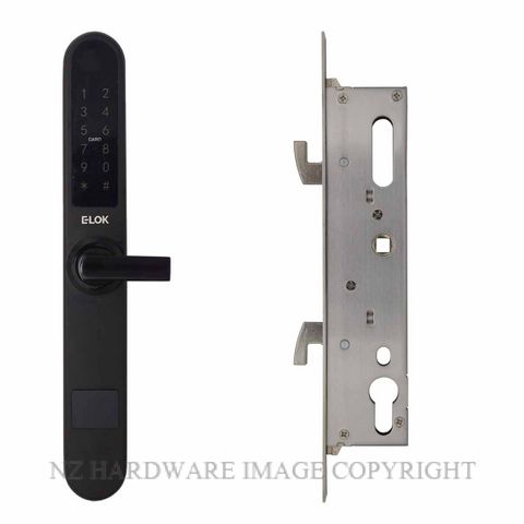 E LOK 715 35S BLK SMART SNIB LEVER SLIDING DOOR LOCKSET 35MM MATT BLACK