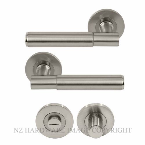 DOOR HANDLE SET / PRIVACY / LINEAR / STEEL