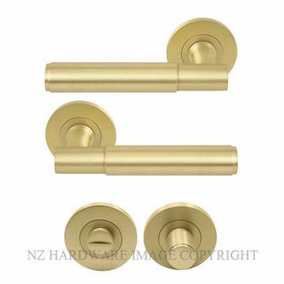 WINDSOR 8425 MSB NIDO VERGE PLAIN PRIVACY SET MATT SATIN BRASS