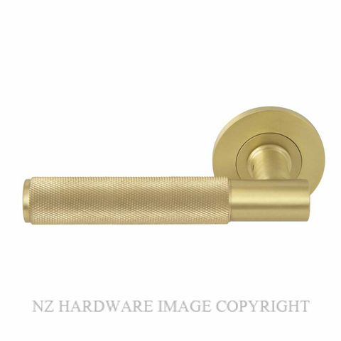 WINDSOR 8431 - 8473 MSB VERGE DIAMOND KNURL LEVER ON ROSE MATT SATIN BRASS