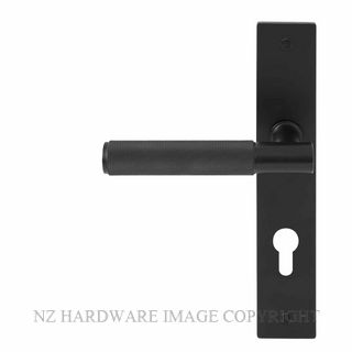 WINDSOR 8433 E85 BLK NIDO VERGE DIAMOND KNURL LEVER ON E85 PLATE SET MATT BLACK