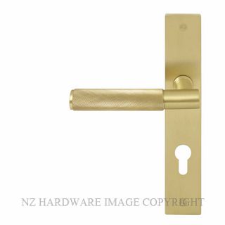 WINDSOR 8433 E85 MSB NIDO VERGE DIAMOND KNURL LEVER ON E85 PLATE SET MATT SATIN BRASS