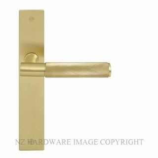 WINDSOR 8433LD MSB NIDO VERGE DIAMOND KNURL LH DUMMY LEVER ON PLATE SET MATT SATIN BRASS
