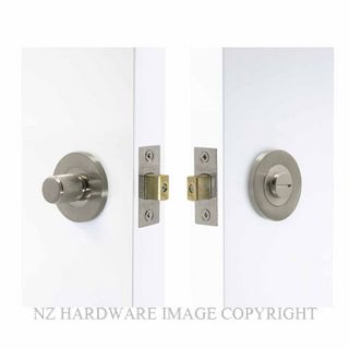 WINDSOR 8410 BN NIDO TURN & RELEASE PRIVACY SET DIAMOND KNURL BRUSHED NICKEL