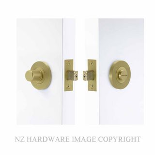 WINDSOR 8410 MSB NIDO TURN & RELEASE PRIVACY SET DIAMOND KNURL MATT SATIN BRASS