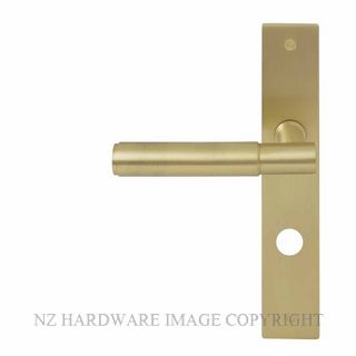 WINDSOR 8423 P85 MSB NIDO VERGE PLAIN LEVER ON PRIVACY PLATE SET MATT SATIN BRASS