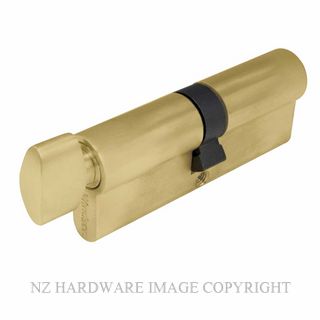 WINDSOR 1223 MSB 80MM EURO CYLINDER - KEY/TURN MATT SATIN BRASS