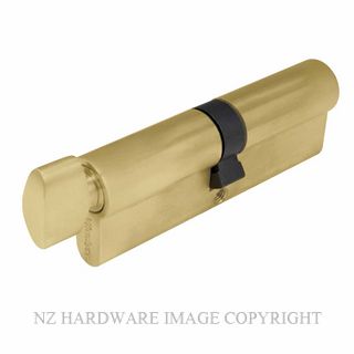 WINDSOR 1225 MSB 90MM EURO CYLINDER - KEY/TURN MATT SATIN BRASS