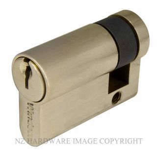 WINDSOR 1133 USB 30MM EURO SINGLE CYLINDER - KEY UNLACQUERED SATIN BRASS