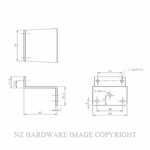 LOCKWOOD SP7726-169SIL Z BRACKET