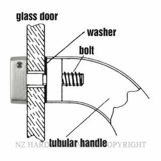 SCHLAGE S316SFK PULL HANDLE SINGLE FIX BOLTS PER PAIR SATIN STAINLESS