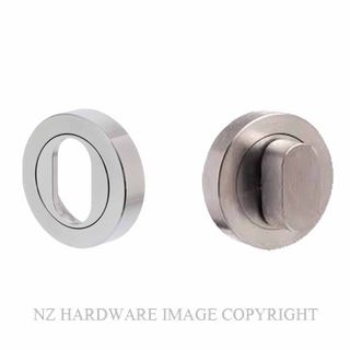 LOCKWOOD 1226/7NSC OVAL CYLINDER ESCUTCHEON & TURN SET SATIN CHROME