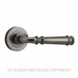 IVER 0317 VERONA LEVER ON ROSE HANDLES DISTRESSED NICKEL