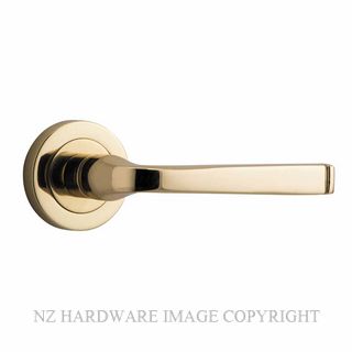 IVER 0320 ANNECY LEVER ON ROSE HANDLES POLISHED BRASS