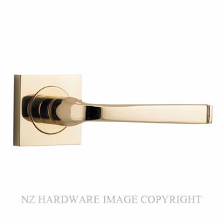 IVER 0390 ANNECY LEVER ON SQUARE ROSE HANDLES POLISHED BRASS