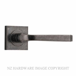 IVER 0397 ANNECY LEVER ON SQUARE ROSE HANDLES DISTRESSED NICKEL