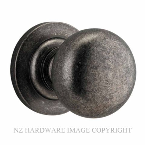 IVER 0207 CAMBRIDGE KNOB ON ROSE DISTRESSED NICKEL