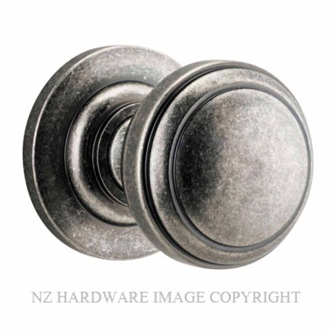 IVER 0217 PADDINGTON KNOB ON ROSE DISTRESSED NICKEL