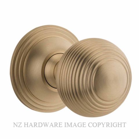 IVER 0254 GUILDFORD KNOB ON ROSE BRUSHED BRASS